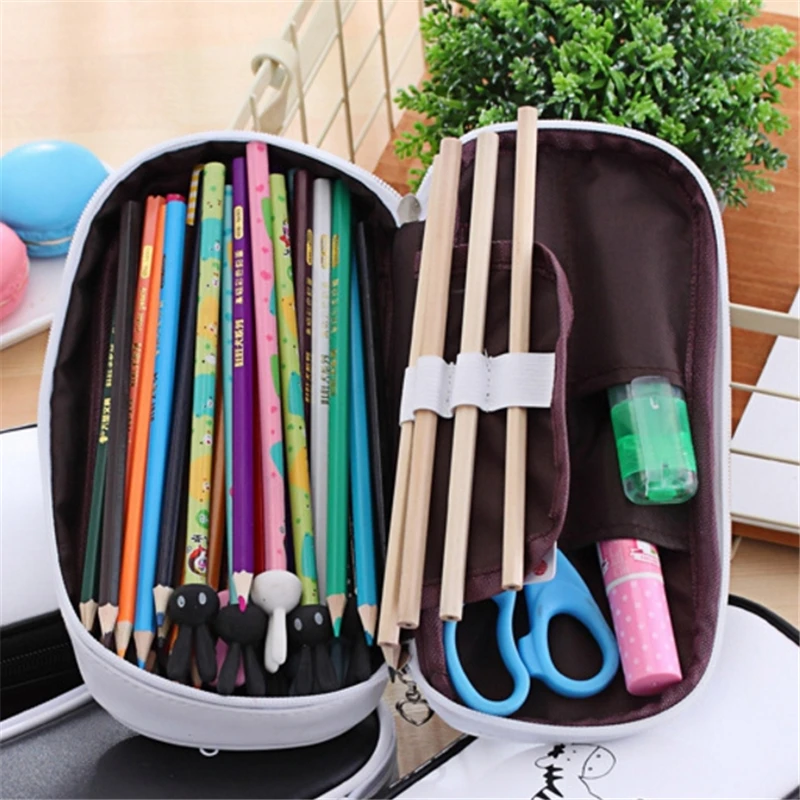 

1Pc Cute Pencil Case Large Capacity Pen Pencil Case Pen Box School Stationery Cosmetic Bag Student Gift For Christamas Gift