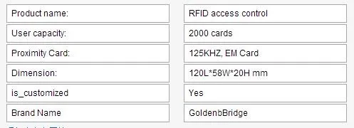 2000 пользователей, RFID металлическая система контроля доступа, поддержка карты, PIN, карта+ PIN