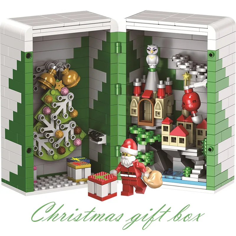 

452PCS Legoingly Christmas Cottage Building Bricks Legoingly Winter Village Series Building Bricks Blocks Toy For Children Gift