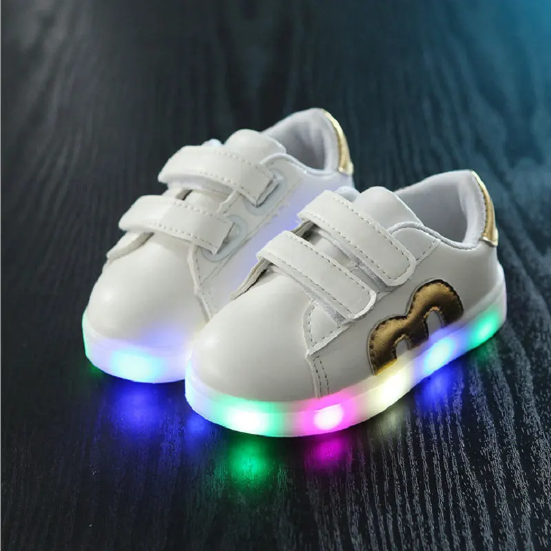 

2018 Spring Autumn Kids Girls Boy Children Shoes Luminous Children's Flats Sneakers Chaussure Enfant Baby Shoes With LED Light
