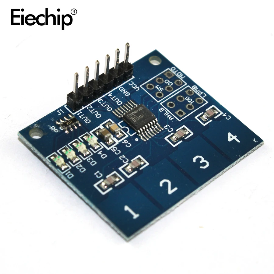 TTP224 4 канальный цифровой сенсорный выключатель Сенсор емкостный сенсорный модуль коммутатора кнопка для Arduino TTP224 4-х сенсорный Сенсор s модуль