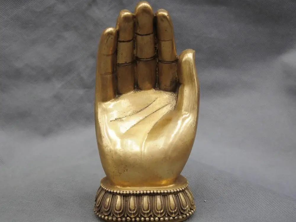 

7'' China Tibet Shakyamuni Buddha Hand Bronze Statue