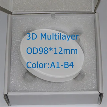 

1 Piece A1-B4 OD98*12mm Dental Zirconia Block 3D Multilayer Gradient Zirconia Materials for Making Denture Crowns & Bridges