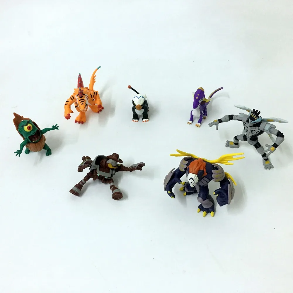 

8pcs Japanese Cartoon Anime Invizimals shark Action figure doll.5-12cm hard PVC online game model toy d21