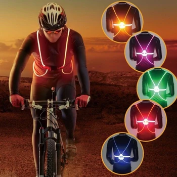 

Night Running Cycling Flashing Vest Motorcycle LED Light Up Safety 360 Reflective LED Flash Driving Vest Safety Bike Vest