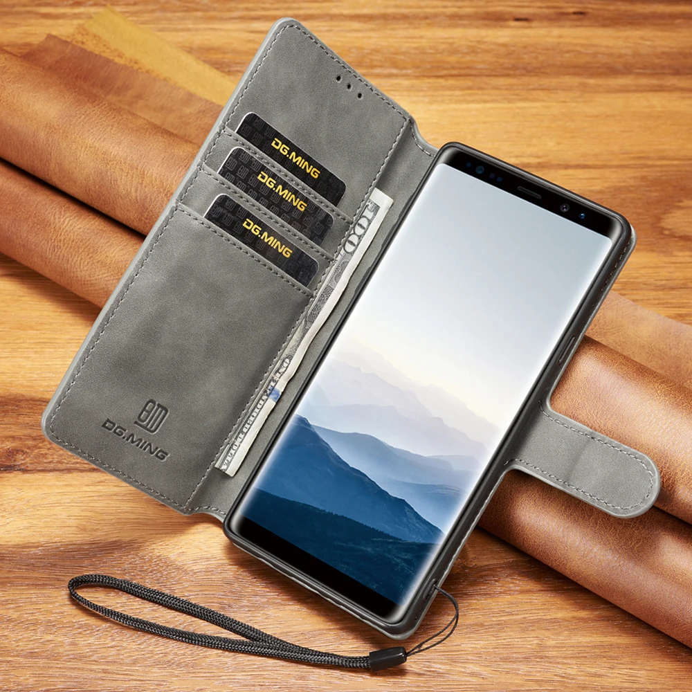 Матовый кожаный чехол для samsung Galaxy Note 9 слоты карт держатель кошелек Чехол с