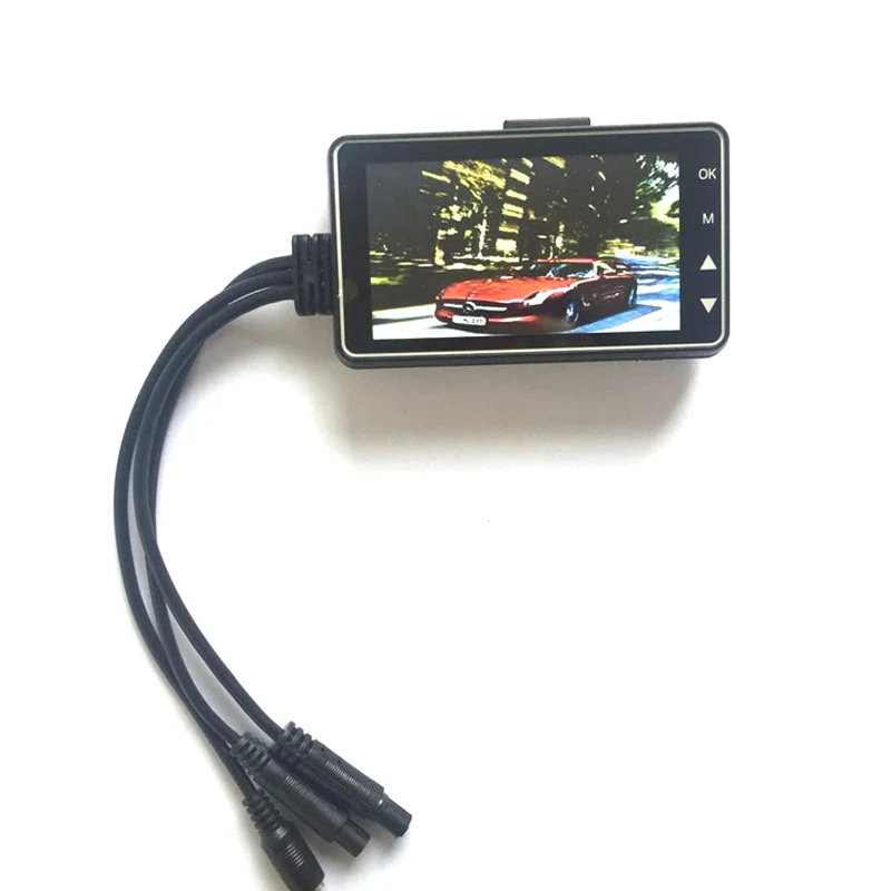 Видеорегистратор с двумя объективами для мотоцикла HD Dash Cam передний задний видеорегистратор мотоциклетная видеокамера - Название цвета: Черный