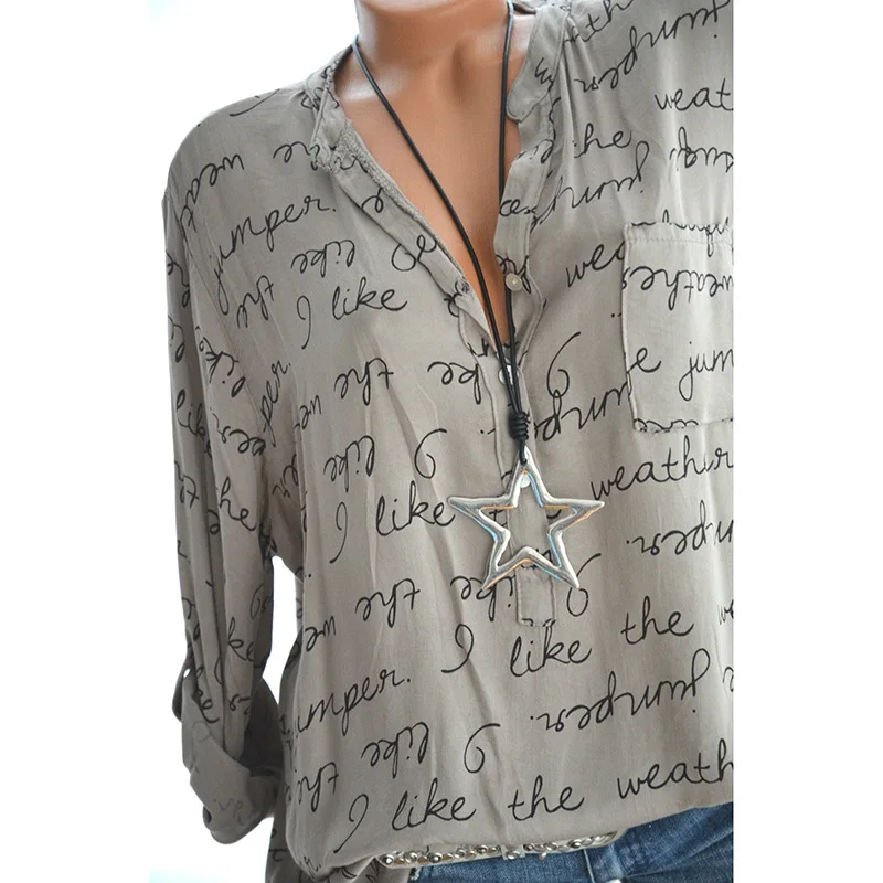 2019 النساء البلوزات الأزياء طويلة الأكمام رفض طوق قميص مكتب بلوزة شيفون قميص عارضة قمم زائد حجم Blusas Femininas