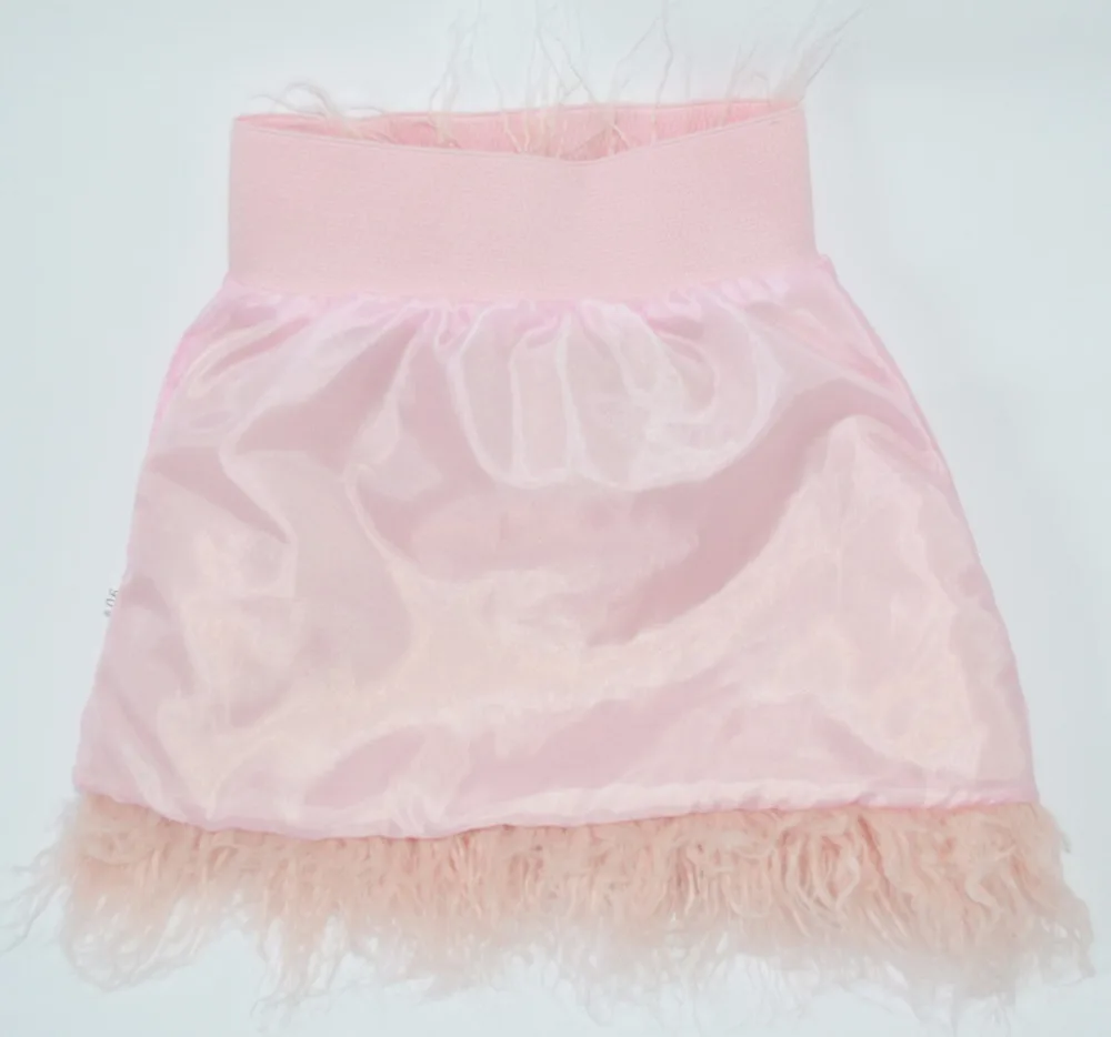 INS/ г., популярная юбка принцессы милые юбки-пачки розового, голубого и белого цветов для маленьких девочек весенне-летняя одежда юбка из искусственного меха 3 цвета