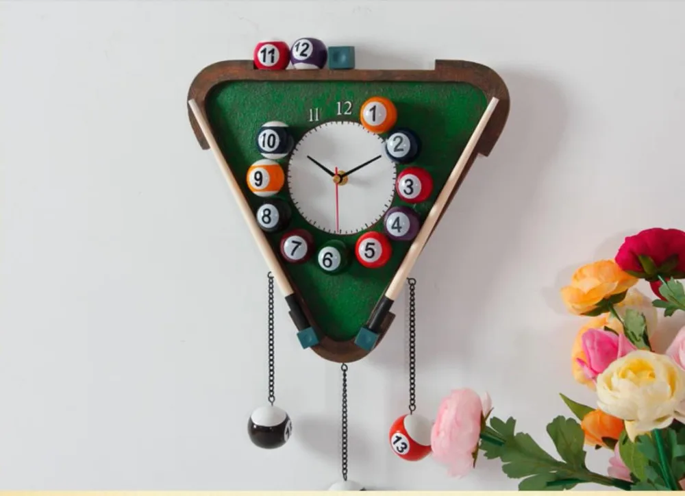 Бильярд снукер часы настенные часы креативная Личность Модные настенные часы современное искусство настенные часы немой дизайн