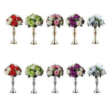 

artificial flower bouquet with metal flower rack wedding flower table centerpieces home crafts metal stand with flowers ball