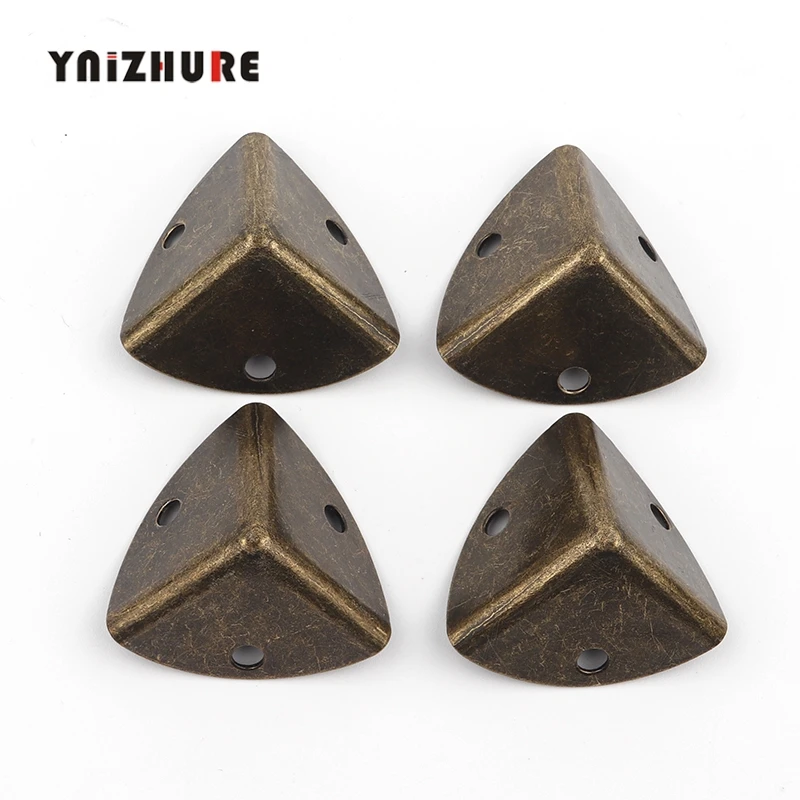 Antike Metall Holz Wein Box Ecke Eisen Schutz Fall Rand Schutz Geschenk Box Verpackung Ecke Abdeckung Bronze 25*25mm 4Pcs