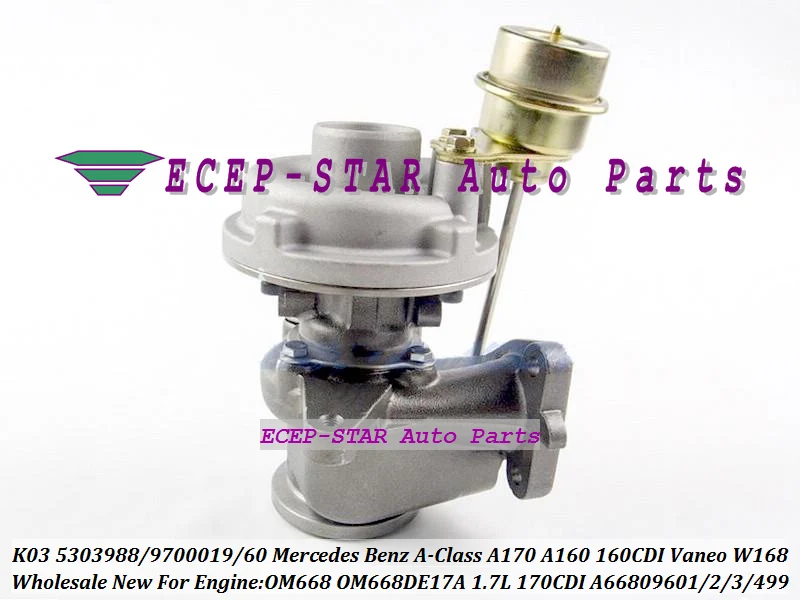 Turbo K03 53039880019 53039700019 53039880060 53039700060 For Mercedes Benz A-Class A170 A160 160 170 CDI Vaneo W168 OM668 OM668DE17A 1.7L (2)