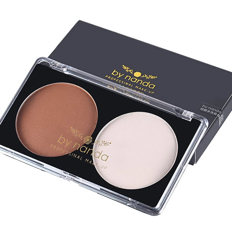 От Nanda Brand Makeup 2 цвета бронзер хайлайтер пудра палитра для стрижки косметика лица