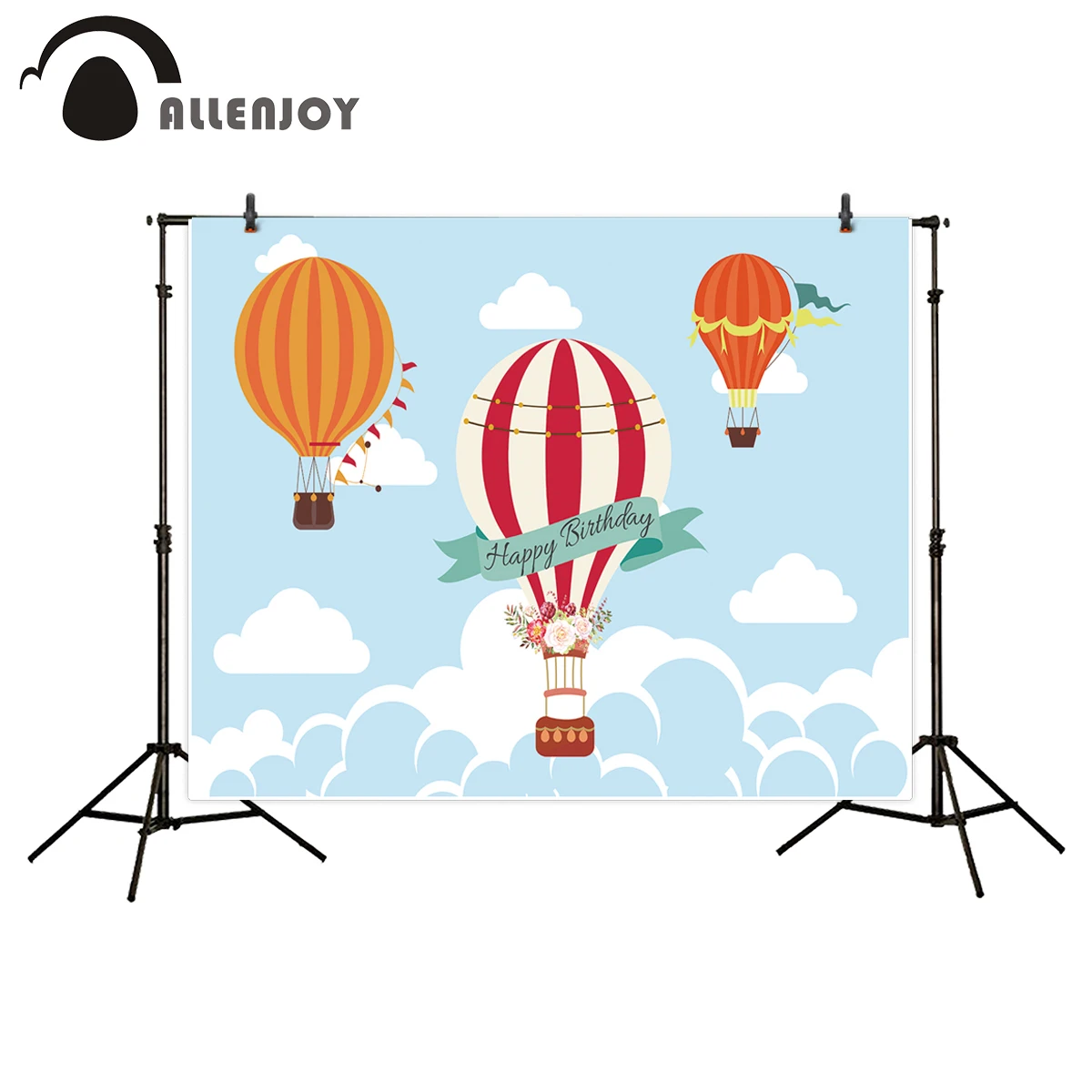 Фон для фотосъемки Allenjoy небесно-голубой воздушный шар Празднование дня рождения