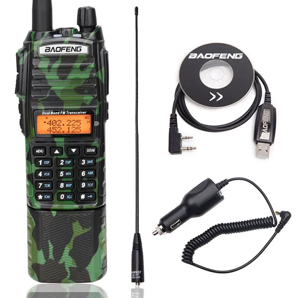 Baofeng UV-82 Plus Tri-power 8 Вт/4 Вт/1 Вт 3800 мАч батарея 2-PTT VHF UHF Двухдиапазонная U.S Army Tactical Ham Радио рация - Цвет: as pic show 1