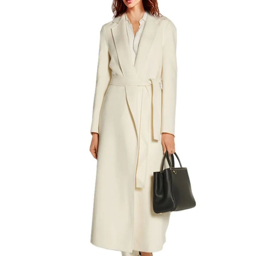 Dames Hiver Mélange Vers Laine Mode Tournent Manteau En Femmes Automne Le Bas 2018 Chaud Cachemire Long Ceinturé Mince zxAq4w5cY