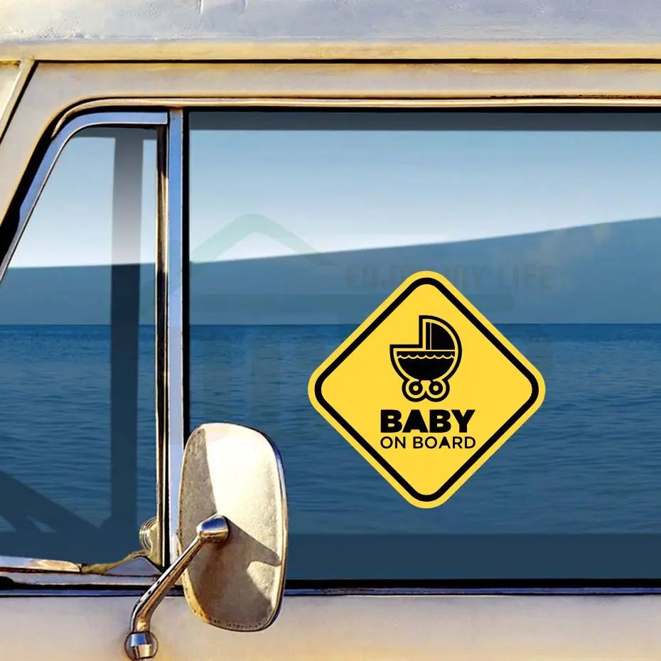 Lovely Baby On Board Car Stickers Cartoon Waterproof Vinyl Truck Warning Sign Auto Decal Bumper Body Window Decals | Дом и сад