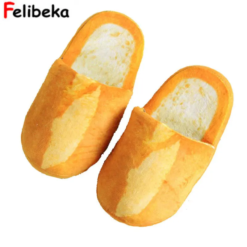 

One size 2017 New Style individuality simulation bread lovers adult slippers at home indoor floor for bedroom women shoes