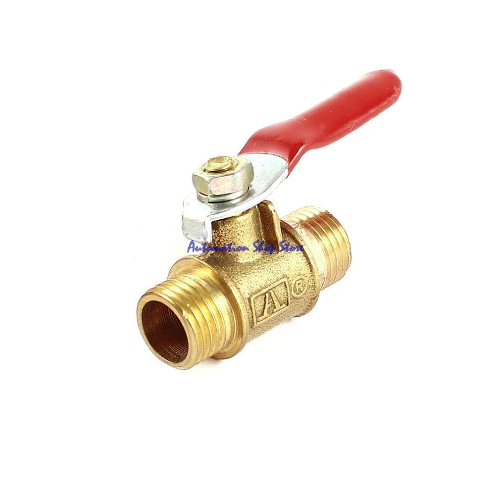 Красная рукоятка рычага из латуни 1/4PT резьбовое соединение с внешней резьбой полный Порты и разъёмы запорный шаровой клапан 13 мм