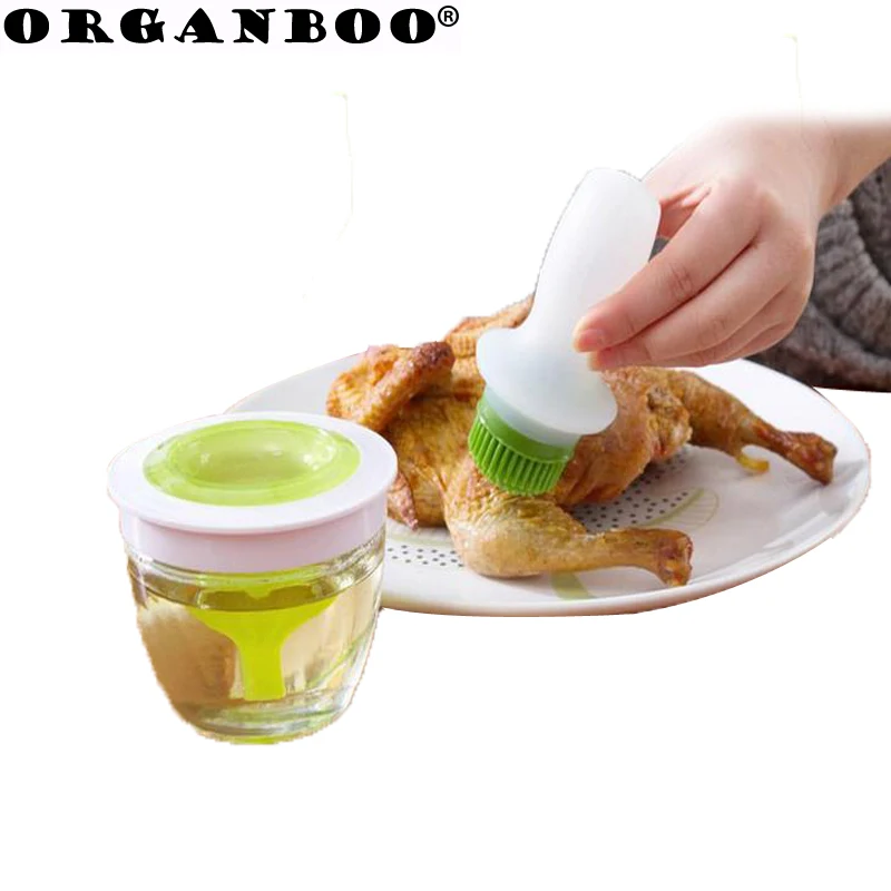 

ORGANBOO 1Set Silicone oil brush high temperature kitchen supplies TV hot brush oil bottle multi-functional barbecue oil brush