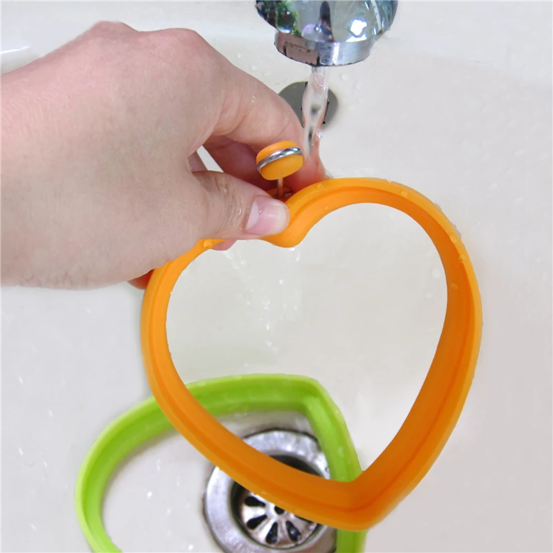 Heart shape Silicone Egg Ring Mold Egg Omelette Shaper Colorful Non-Stick Egg Tools Silicone Mold for Eggs Pancakes Cooking Tool (10)