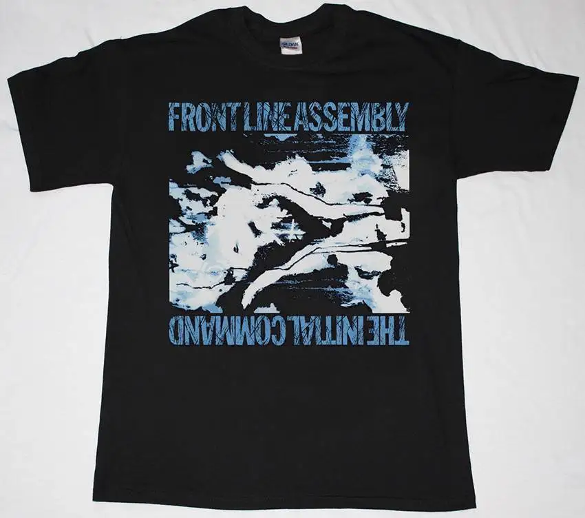 

2018 Summer Style FRONT LINE ASSEMBLY THE INITIAL COMMAND NEW BLACK T-SHIRT High Quality Casual Clothing