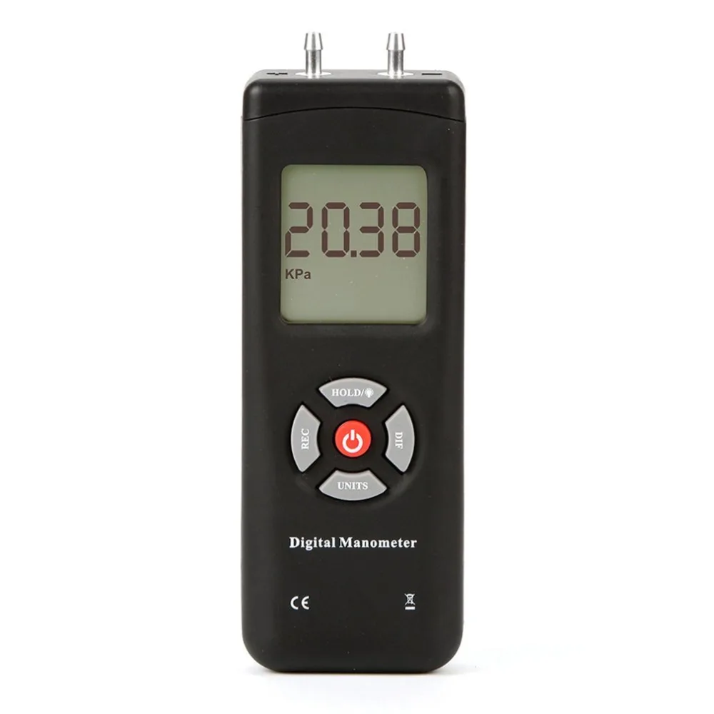 TL-100 цифровой манометр измеритель давления воздуха портативный манометр ручной u-тип дифференциальный датчик давления
