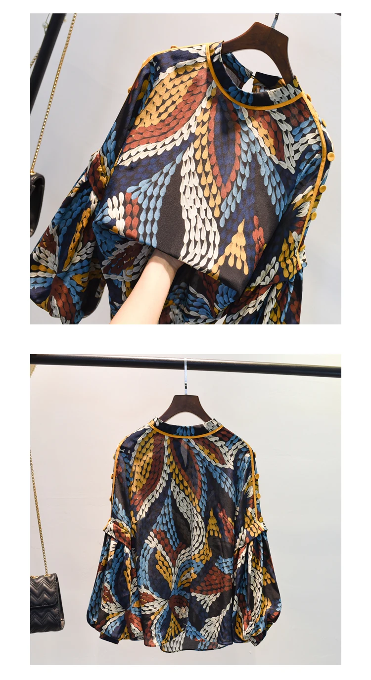 MUMUZI, осенняя рубашка с длинным рукавом и цветочным принтом, Женские повседневные топы и блузки, женские рубашки, женские блузки
