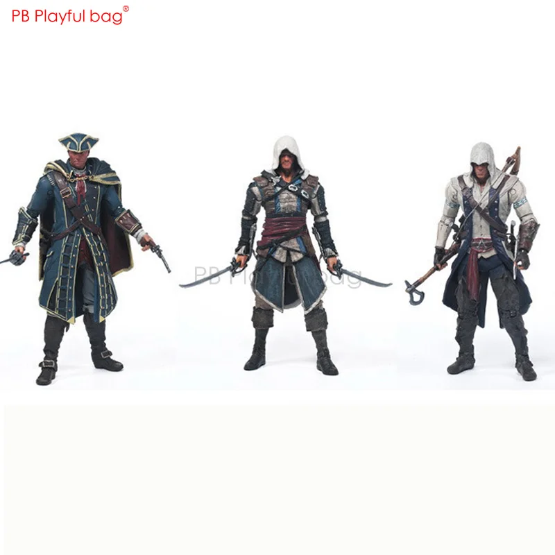 Assassin C 15 см Connor& Haytham KenWay& Edward KenWay фигурка ПВХ Коллекционная модель Фигурка игра подвижная модель игрушки HB41