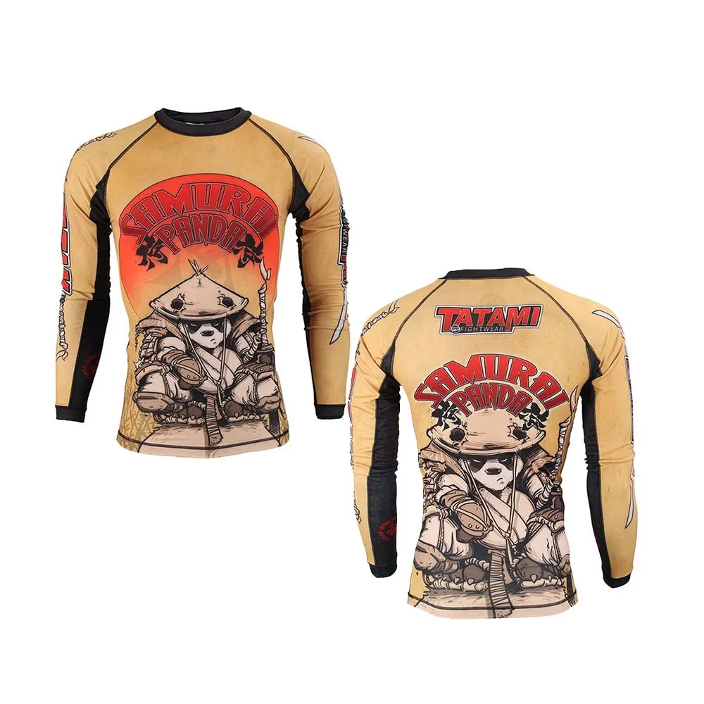 

Boxing Rash Guard BJJ GI Rashguard Sublimated Artwork Jiu Jitsu Shirts Fitness T shirts Rashguards MMA Muay Thai Sports Gym Top