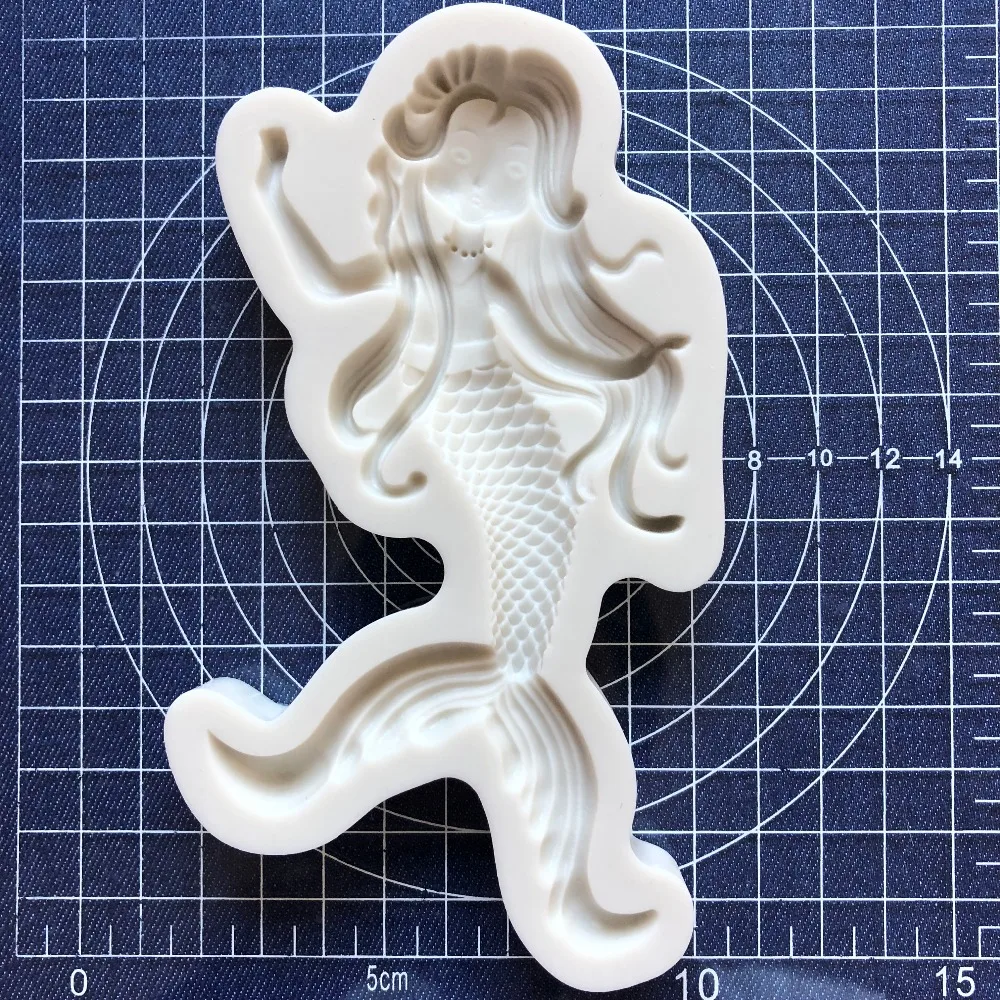 Cake Tools 13cm Small Mermaid Fish Tail Silicone Mold Decorating