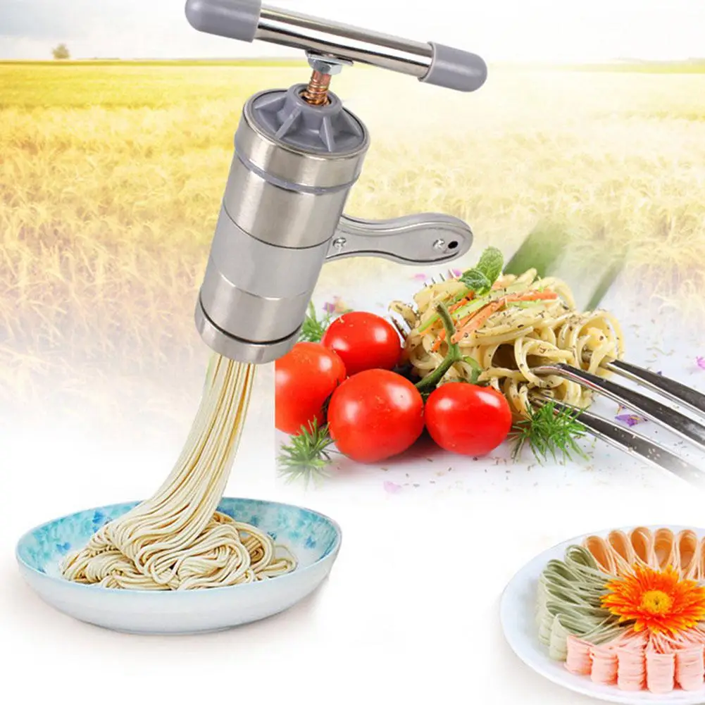 

TPFOCUS Portable Stainless Steel Manual Noodle Maker Kitchen Pasta Spaghetti Pressing Machine Vegetable Fruit Juicer