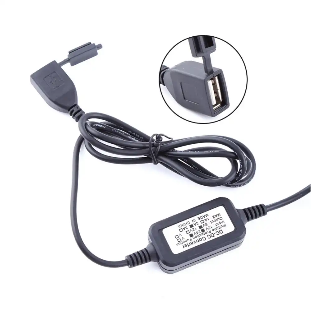 Водонепроницаемый Tomada Moto USB зарядное устройство DC 12 В Vers 5 в Adaptateur alimation Pr телефон gps Питание Порт Разъем для мотоцикла - изображение