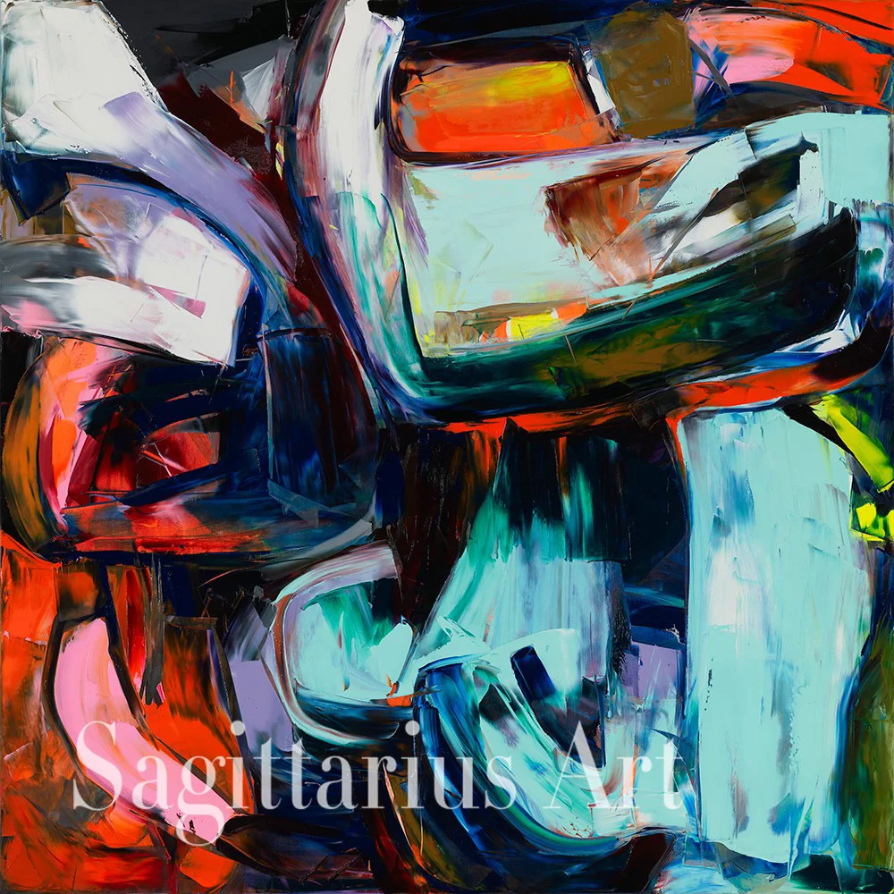

Hand Painted Abstract Trauma from the Francoise Nielly Knife Palette oil Paintings Art Oil Canvens Decoration Cool Face Art