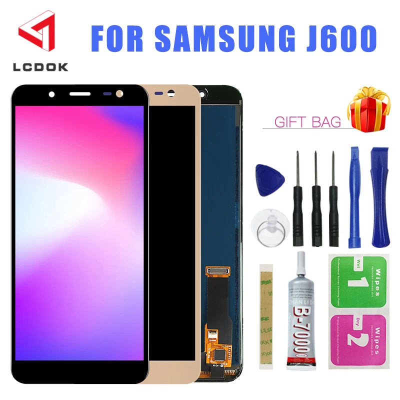 Goede J600 Verstelbare Helderheid LCD Voor Samsung Galaxy J6 2018 J600 J600F Lcd Touch Screen Digitizer Vergadering Panel Onderdelen