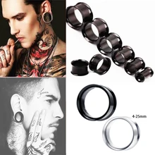 JUNLOWPY Plug Kit хирургическая сталь без винта подходит для ушей зонды туннельный расширитель пирсинг тела вспышки серьги пробки 5/8 2g растягивание