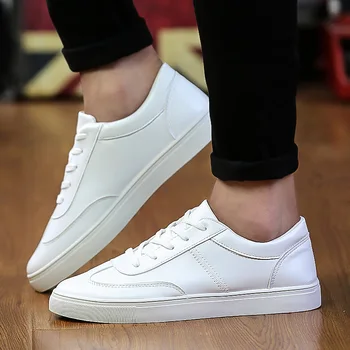 

Fashion New Casual Shoes Men Flat Shoes Casual White Sneakers Men Leather Shoes Male Male Shoes Adult Tenis Masculino Adulto