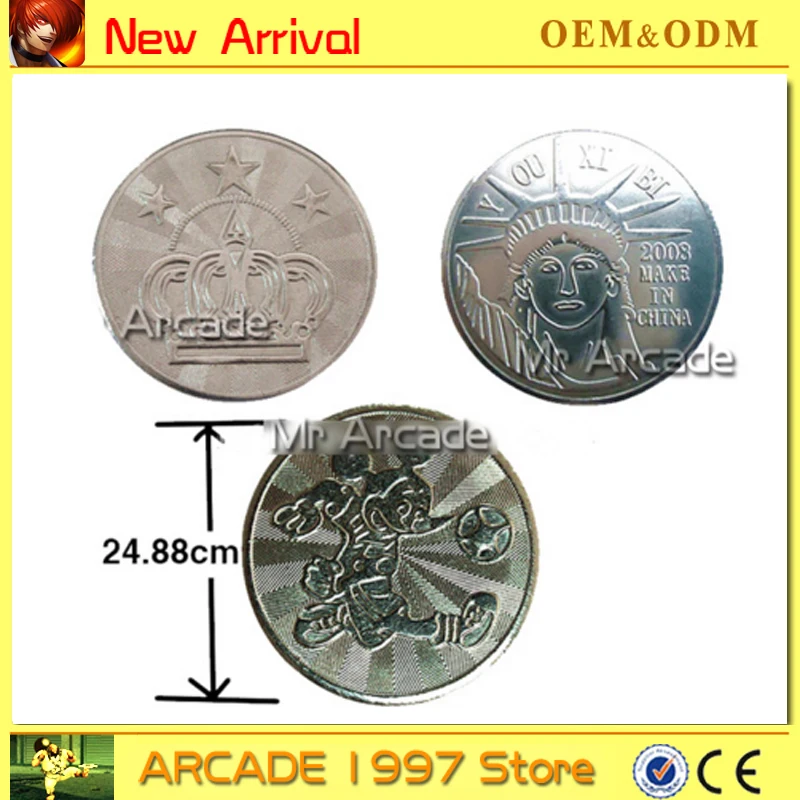 

Arcade amusement park 25*1.85mm game machine coin token Stainless steel token coin made in China game token