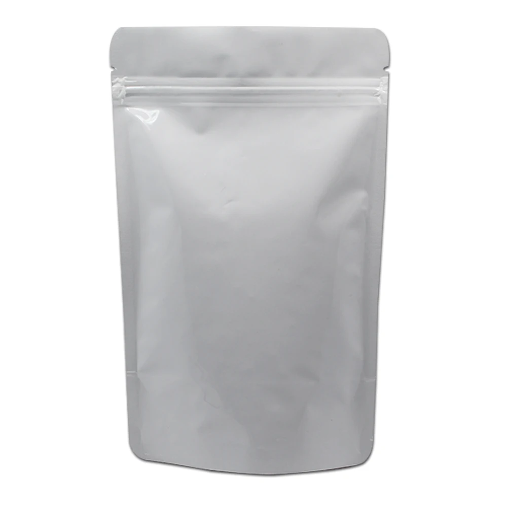 50Pcs Resealable Stand Up Pure Aluminum Foil Zip Lock Packaging Bag Mylar Food Packing Pouch for Coffee Powder Tea Package|Storage Bags| - AliExpress
