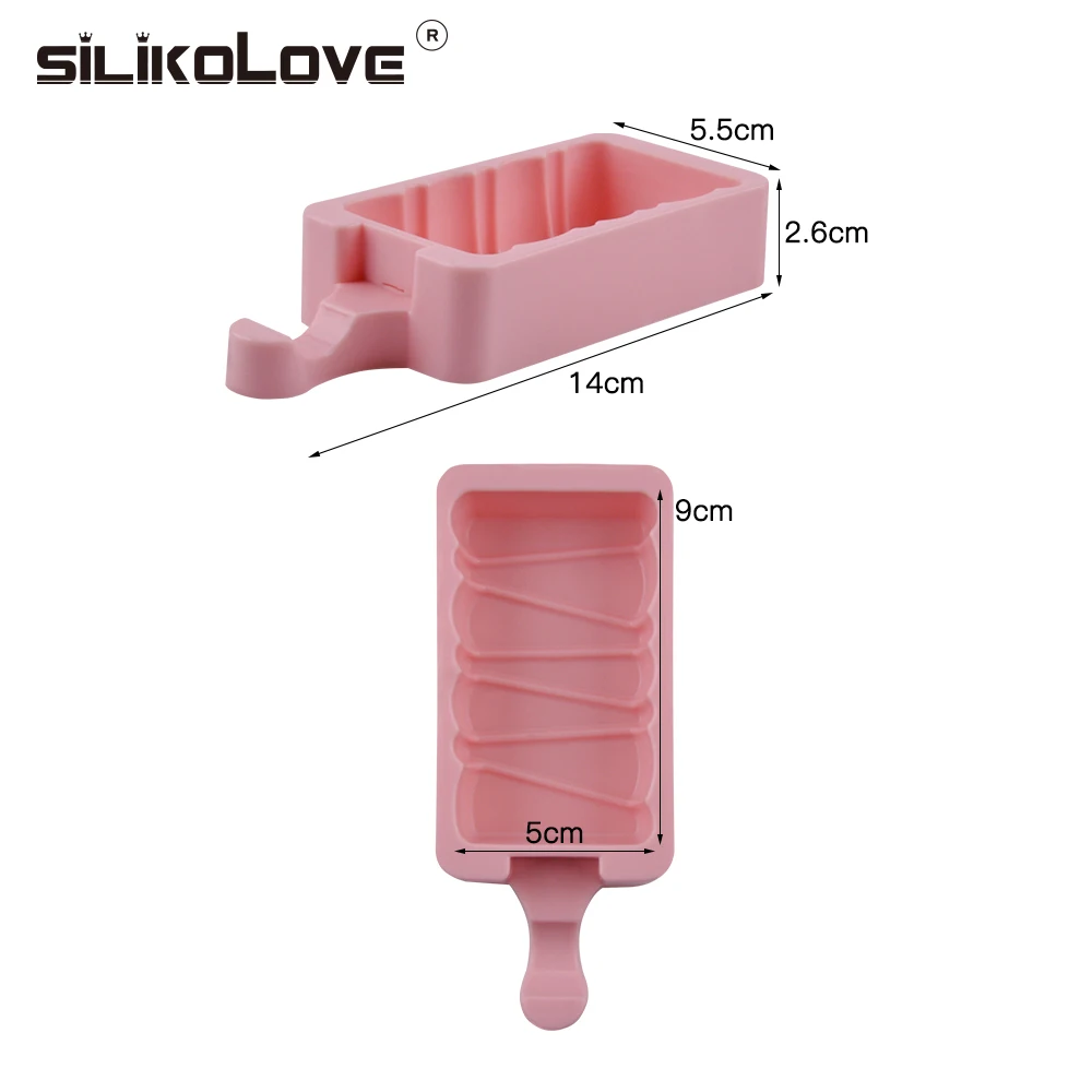SILIKOLOVE полосатая форма мороженое плесень силиконовые попсиклер Замороженные
