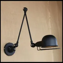 E14 винтажная лампа Jielde черный металл 2 руки промышленный настенный светильник в стиле лофт настенный светильник