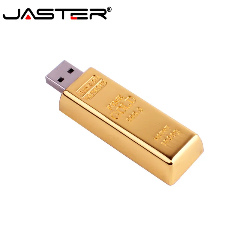 JASTER Металлическая Имитация золотых полос модель USB флеш-накопитель ручка-накопитель Золотая карта памяти 4 ГБ/8 ГБ/16 ГБ/32 ГБ U диск thumb Drive