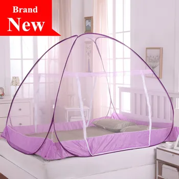 

2017 New Arrival Cheap Two Door Mongolian Yurt Mosquito Net for Adults Double Bed, Folding Netting Tent Without Installation