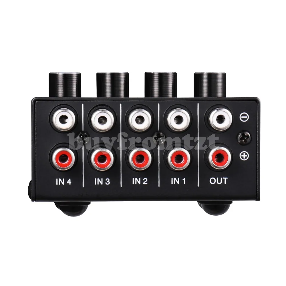 Four-Channel Passive Stereo Mixer Mini Size B896 for CD Player Tape Player Computer Mobile Phone
