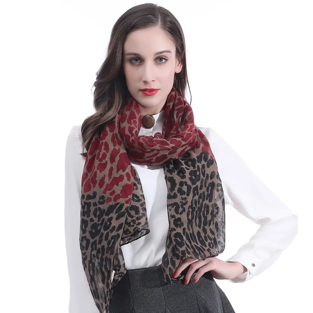 Leopard Print Women Scarf Shawl Wrap Soft Lightweight Large Sizein