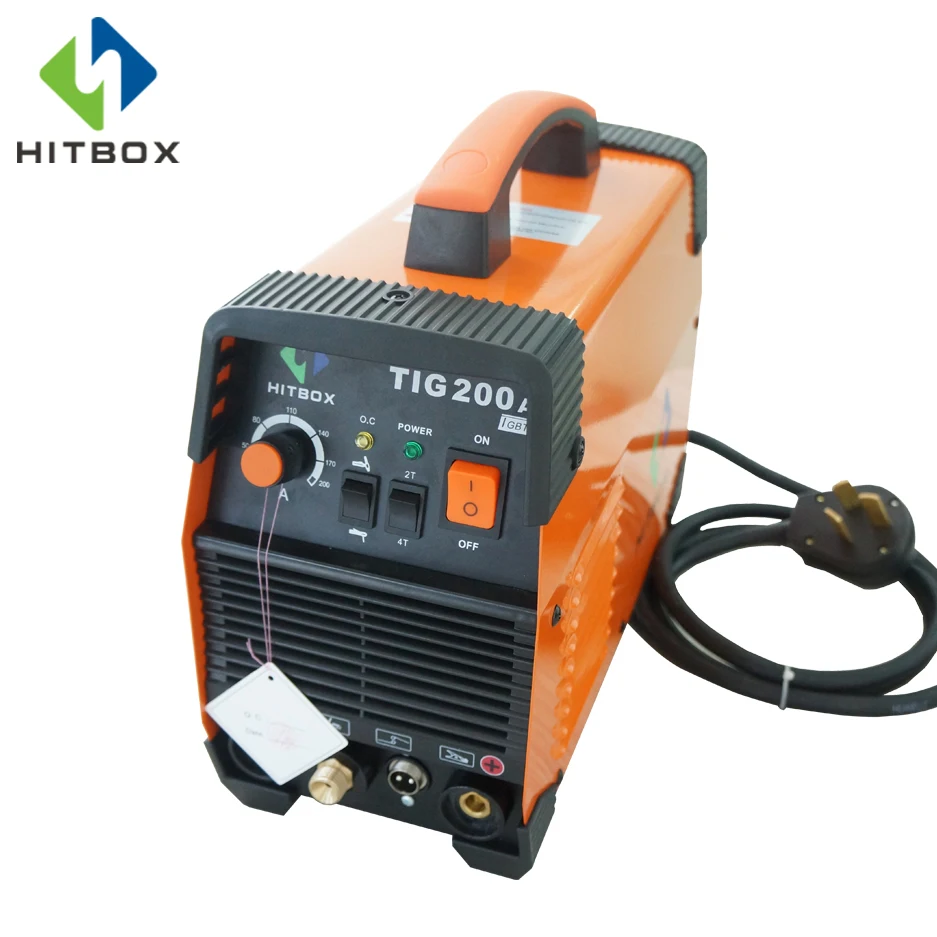 

HITBOX Functional TIG Welder 2T 4T Control 220V TIG200A Inverter Welding Machine With Earth Clamp Electrode Holder Tig Torch