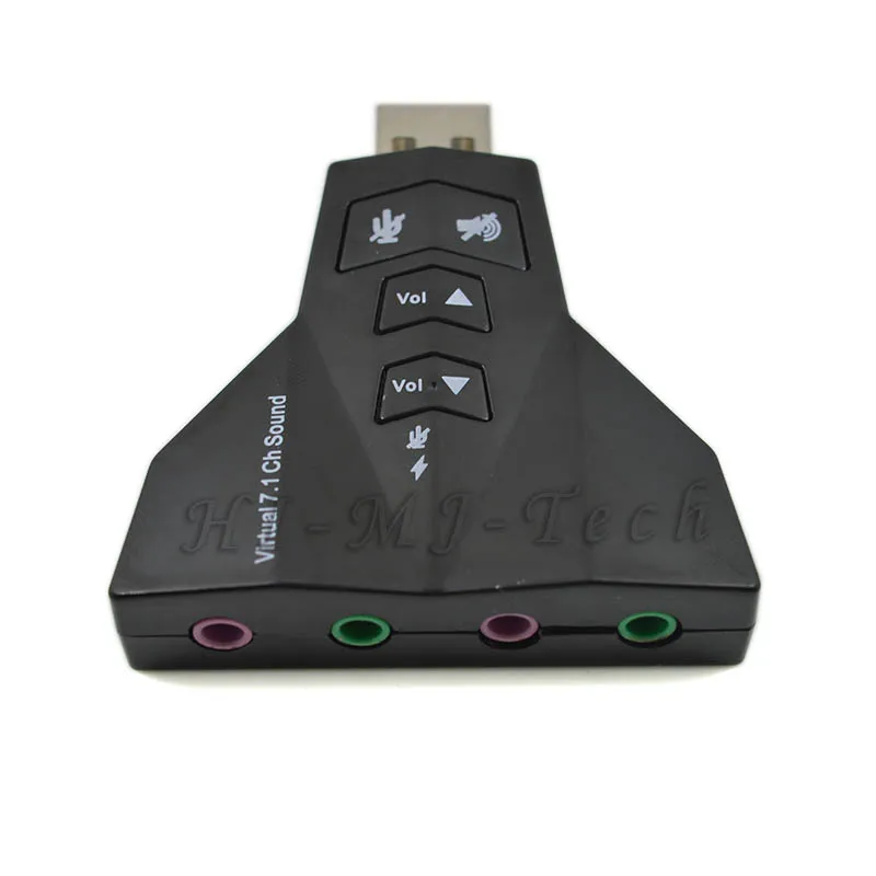 Для ПК ноутбук WinXP/78 Linux MacOS Внешний USB аудио адаптер звуковой карты Виртуальный 7 1