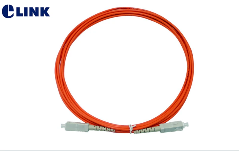 SC-SC 광섬유 패치 코드, 다중 모드 심플렉스 62.5, 125um 광섬유 점퍼, UPC 1, 2, 3, 5, 7, 10 Mtr, 무료 배송 ELINK 20 개, 3mm OM1