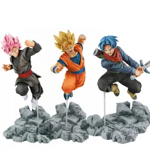 15cm Action Figure Dragon Ball Goku Trunks PVC Action Figure Toys Dragon Ball Super Saiyan Rose Goku Black Model Toys hazy beauty dragon ball gt figure rise standard super saiyan 4 goku vegeta figure juguetes brinquedos dolls toys figurals